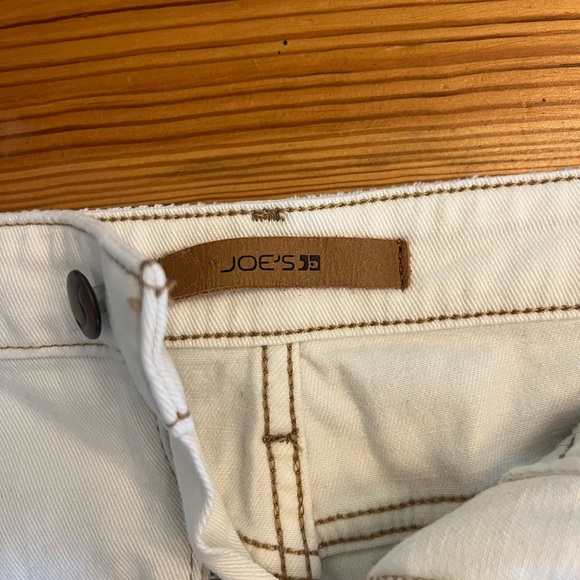 White Jean Shorts - Brown Lining - Picture 2 of 3